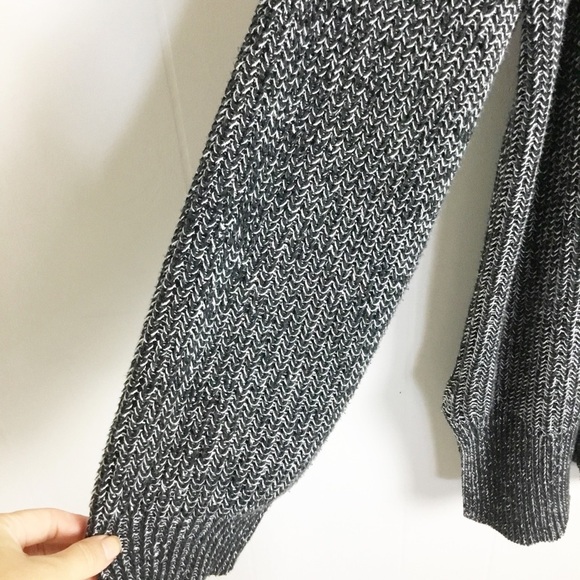 Ellen Tracy Black & White Hi-Low Hem Chunky Knit Sweater Size XXL - Picture 3 of 4